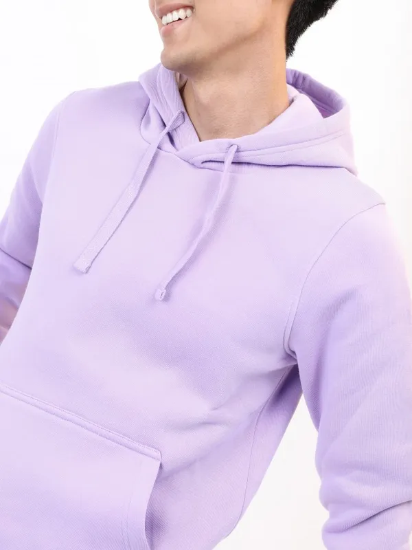 Men Solid Hoodie Sweatshirt