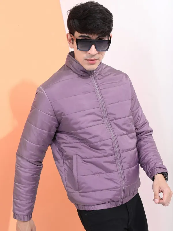Highlander Men Purple Solid Puffer Jacket