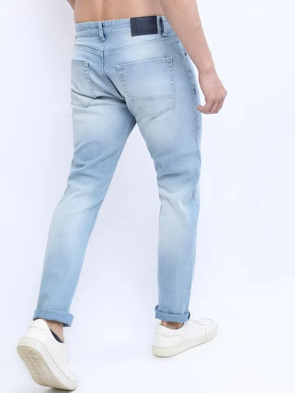  Highlander Men Blue Tapered Fit Clean Look Jeans