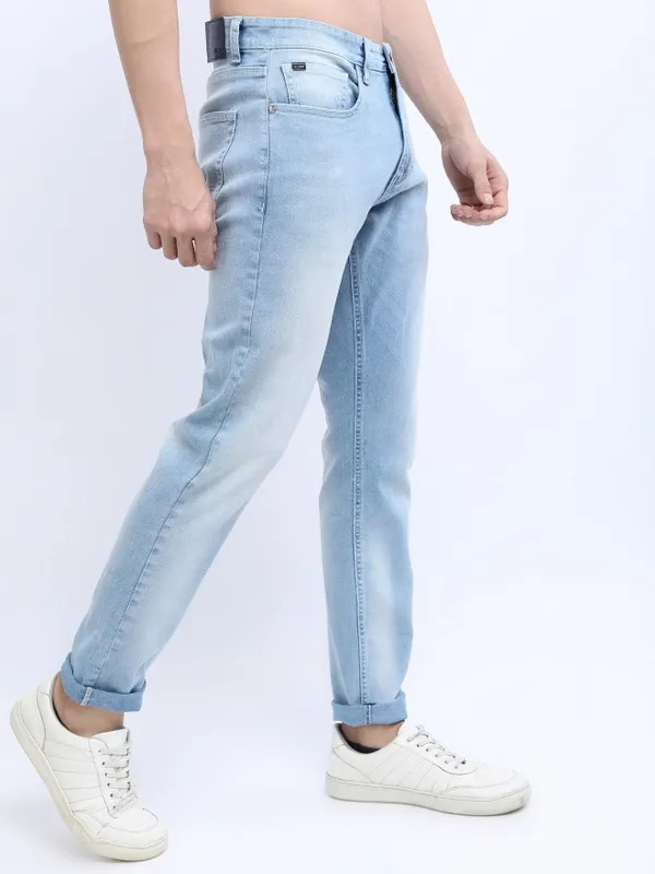  Highlander Men Blue Tapered Fit Clean Look Jeans