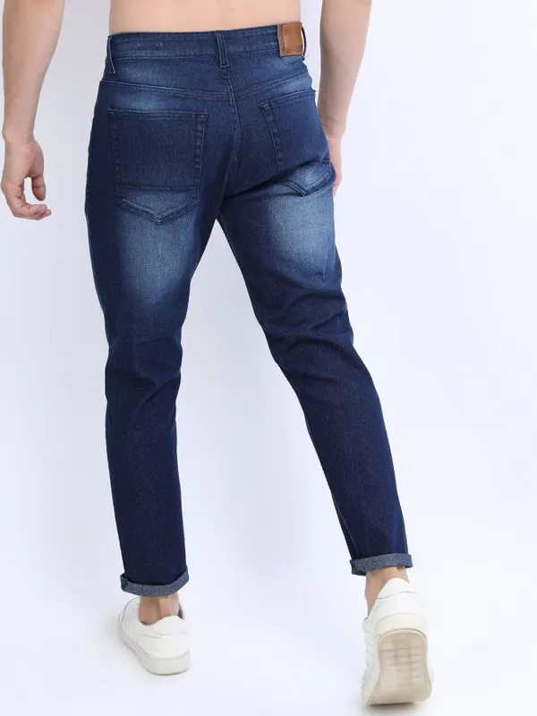  Highlander Men Blue Tapered Fit Clean Look Jeans