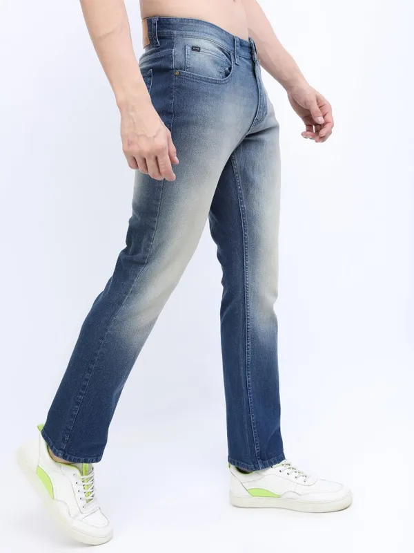  Highlander Men Blue Straight Fit Clean Look Jeans