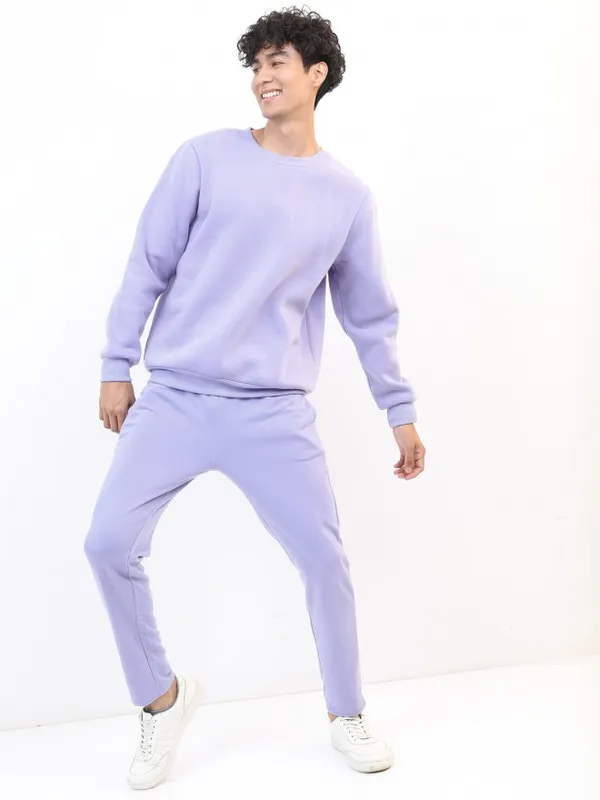  Highlander Men Lavender Regular Fit Track Pants