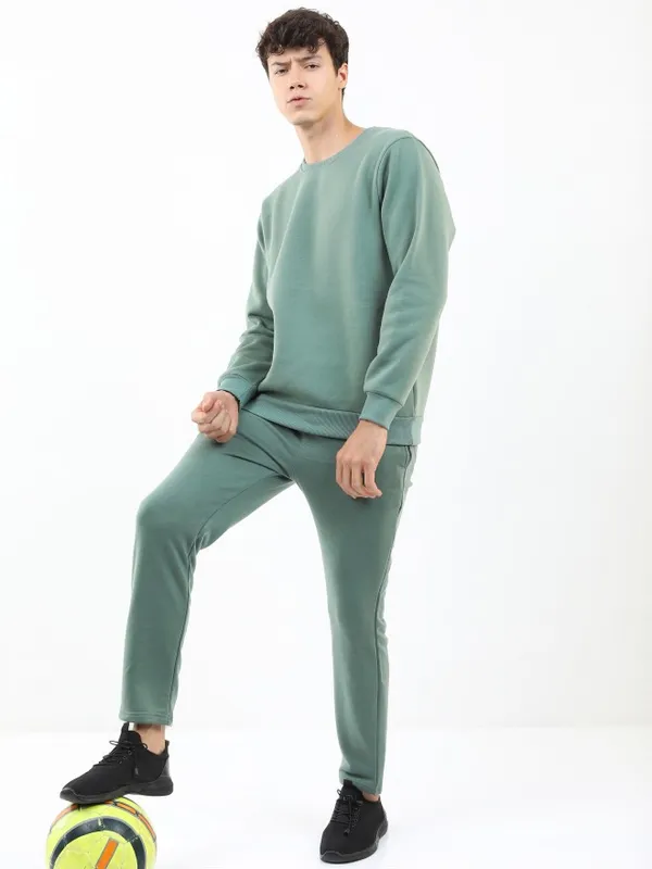  Ketch Men Green Regular Fit Track Pants