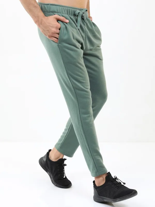  Ketch Men Green Regular Fit Track Pants