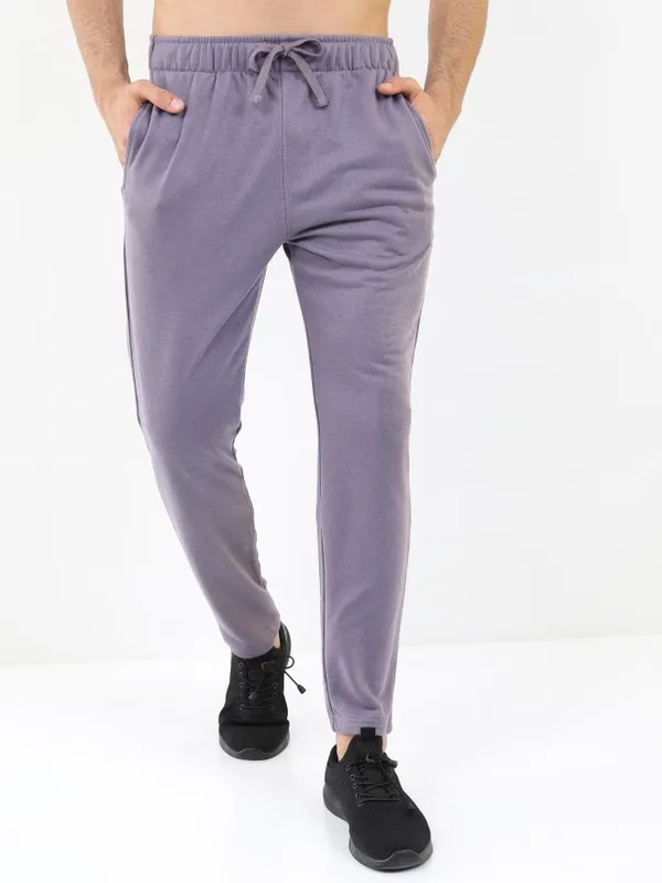  Ketch Men Purple Regular Fit Track Pants