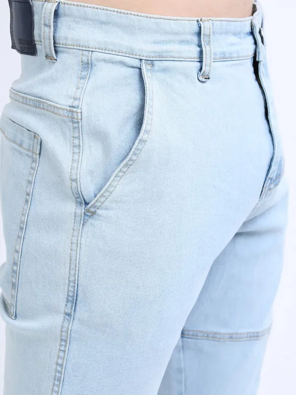  Highlander Men Blue Jogger Clean Look Jeans