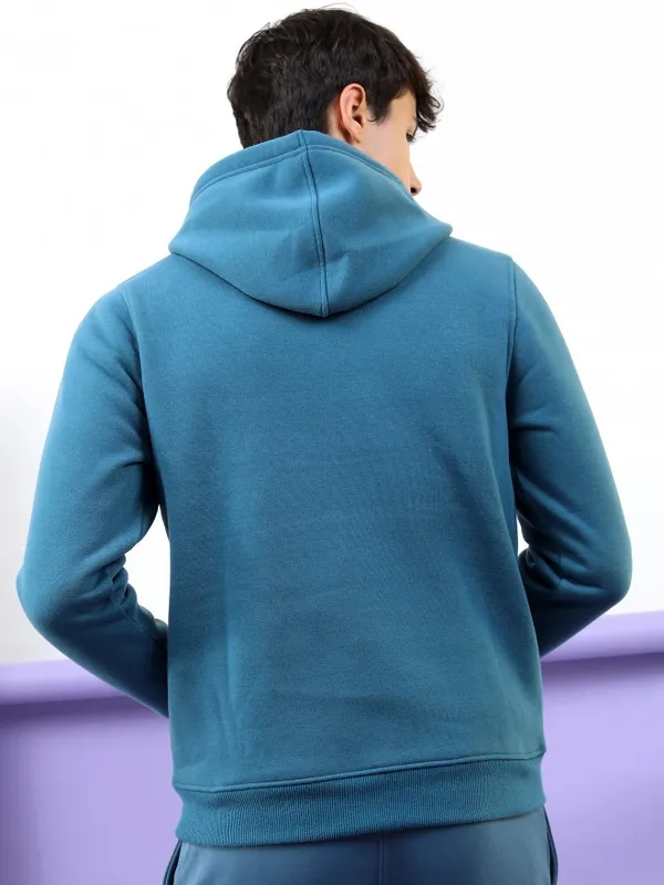  Highlander Men Teal Hood Pullover Sweatshirts