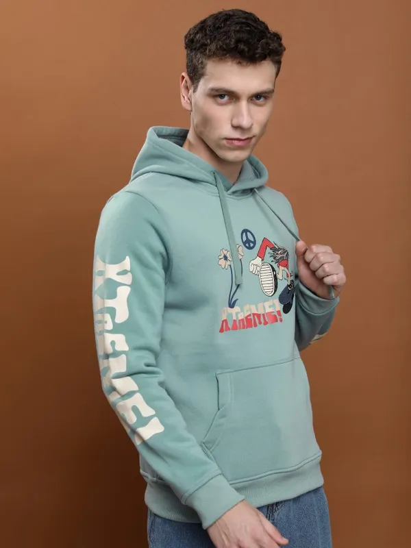  Highlander Men Blue Hood Pullover Sweatshirts