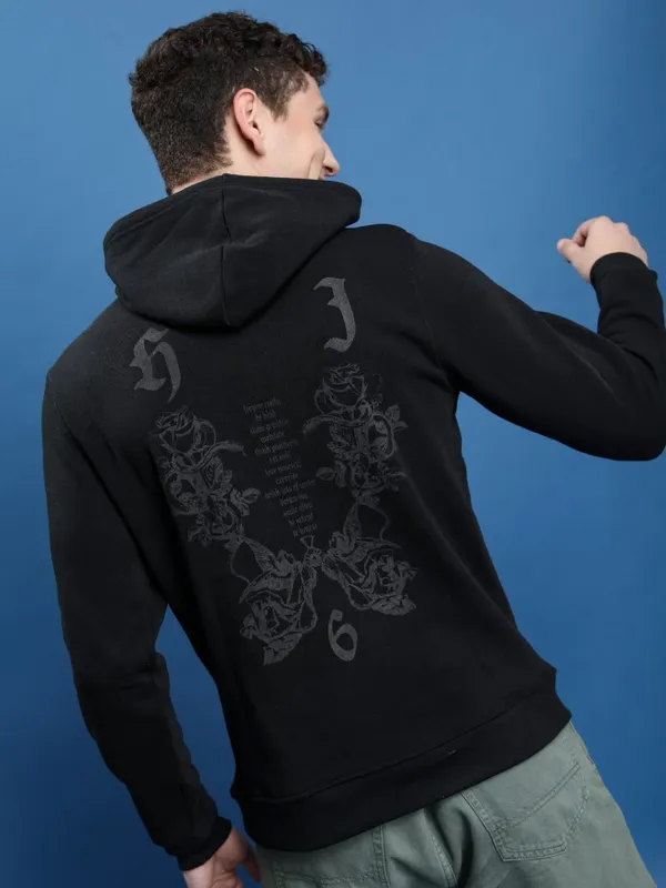  Highlander Men Black Hood Pullover Sweatshirts