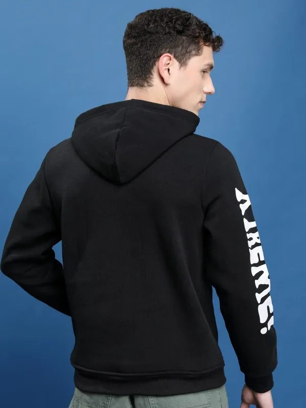  Highlander Men Black Hood Pullover Sweatshirts