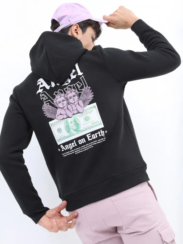  Ketch Men Black Hood Pullover Sweatshirts