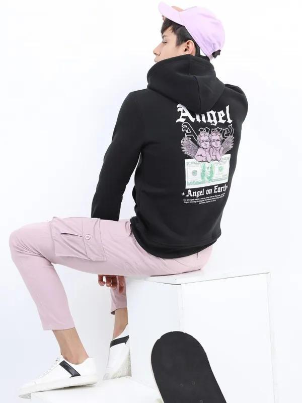  Ketch Men Black Hood Pullover Sweatshirts