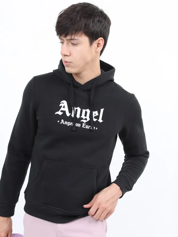  Ketch Men Black Hood Pullover Sweatshirts