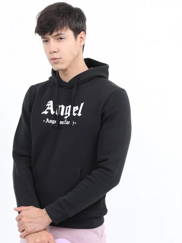  Ketch Men Black Hood Pullover Sweatshirts
