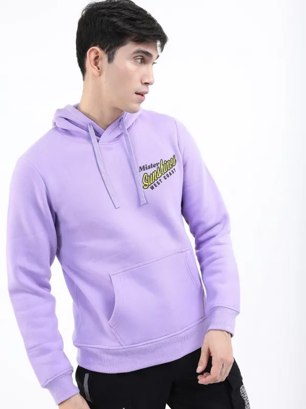  Ketch Men Lavender Hood Pullover Sweatshirts