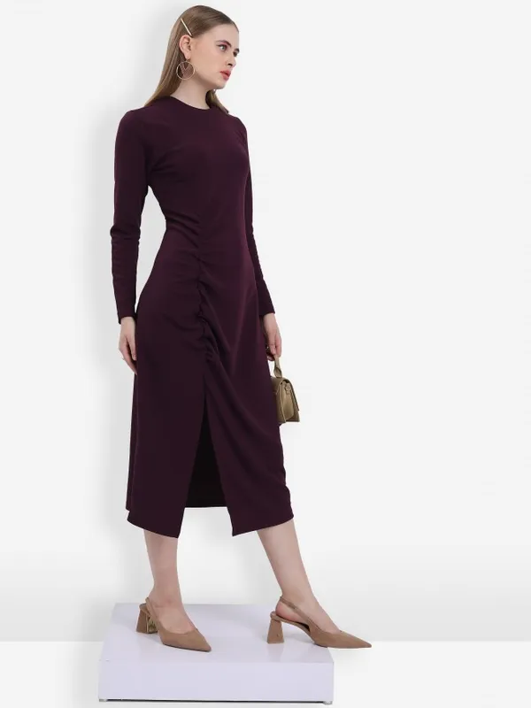  Tokyo Talkies Women Purple Solid Sheath Dresses