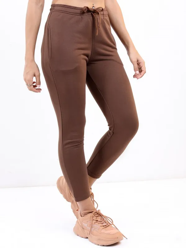  Ketch Women Brown Slim Fit Track Pants