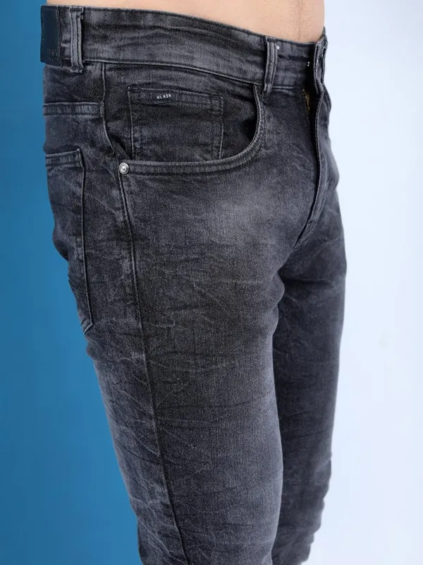  Highlander Men Grey Tapered Fit Clean Look Jeans