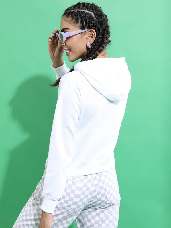  Ketch Women White Hood Sweatshirts