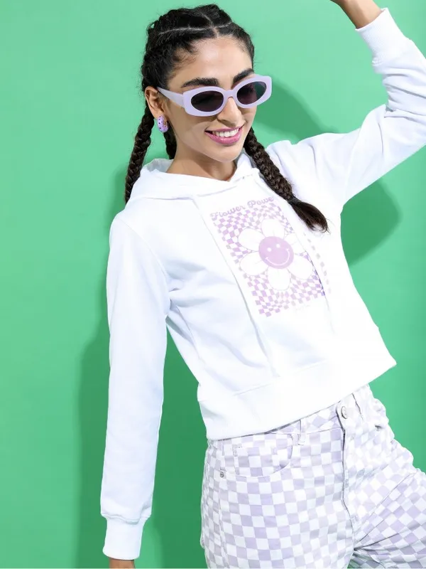  Ketch Women White Hood Sweatshirts