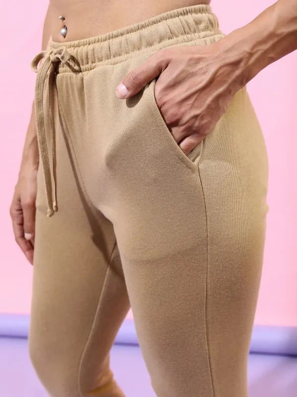  Tokyo Talkies Women Beige Slim Fit Track Pants