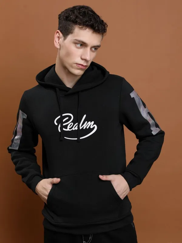  Ketch Men Black Hood Pullover Sweatshirts