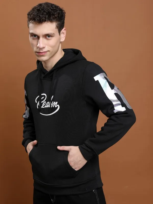  Ketch Men Black Hood Pullover Sweatshirts