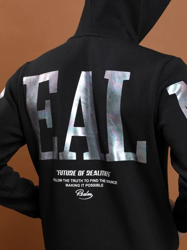  Ketch Men Black Hood Pullover Sweatshirts