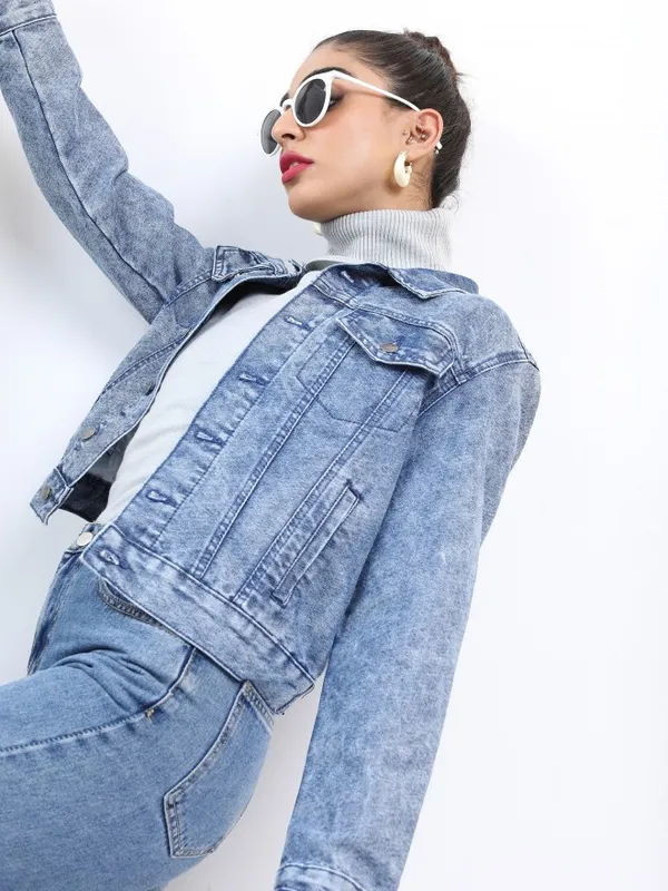  Ketch Women Blue Denim Jacket Jackets