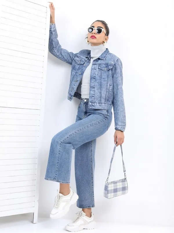  Ketch Women Blue Denim Jacket Jackets
