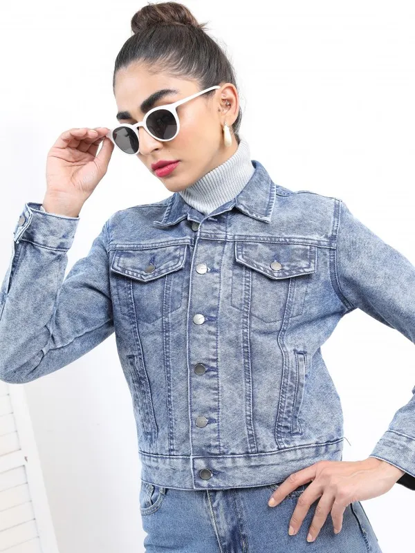  Ketch Women Blue Denim Jacket Jackets