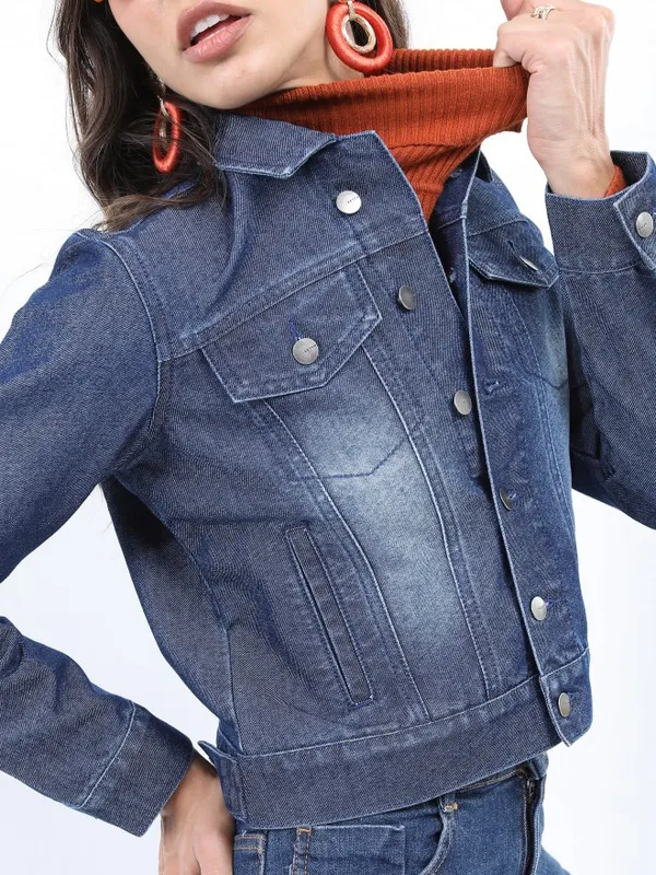 Ketch Women Blue Denim Jacket
