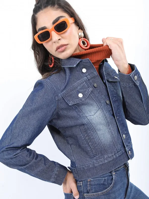 Ketch Women Blue Denim Jacket