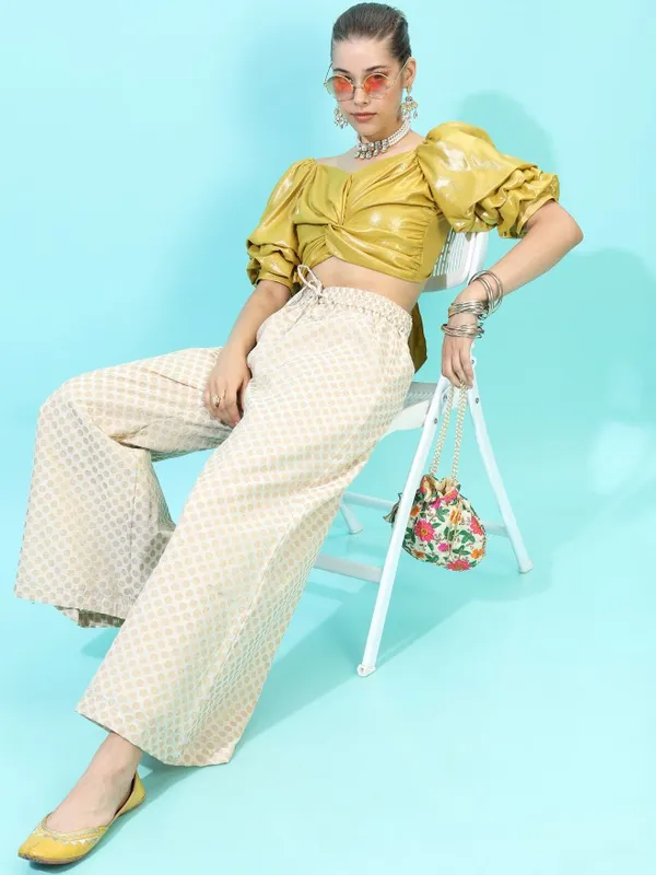  Vishudh Women Yellow Solid Regular Tops