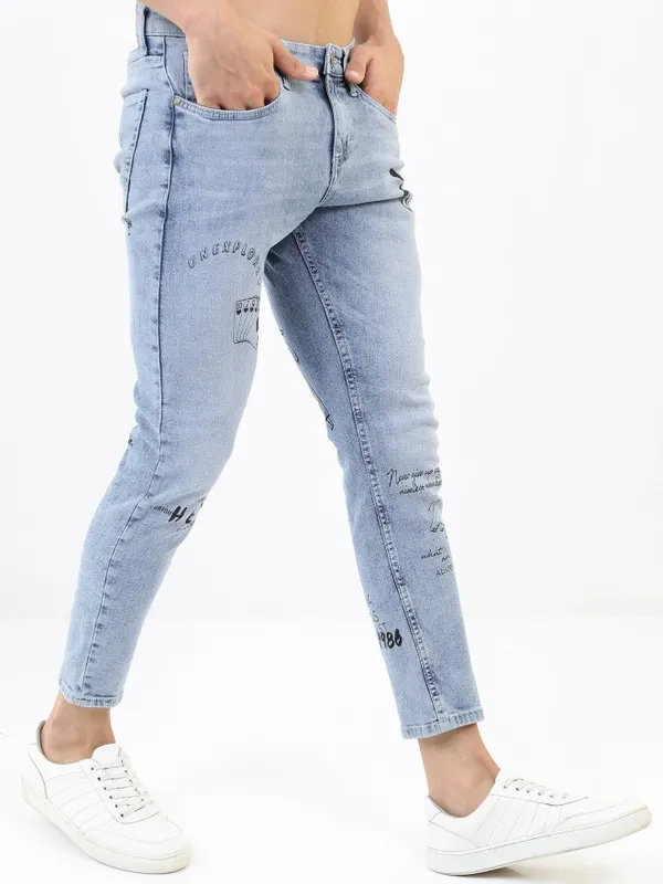  Highlander Men Blue Tapered Fit Clean Look Jeans