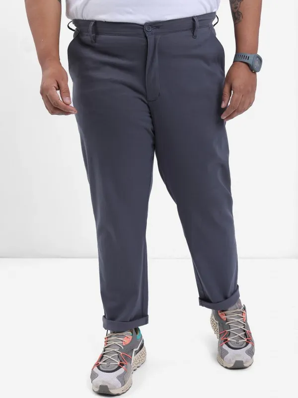  Xtra Ordinary By Highlander Men Grey Slim Fit Solid Casual Trousers