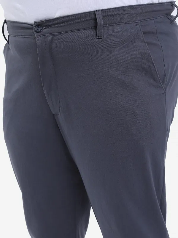  Xtra Ordinary By Highlander Men Grey Slim Fit Solid Casual Trousers