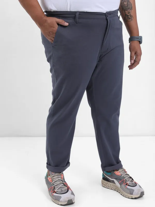 Xtra Ordinary By Highlander Men Grey Slim Fit Solid Casual Trousers