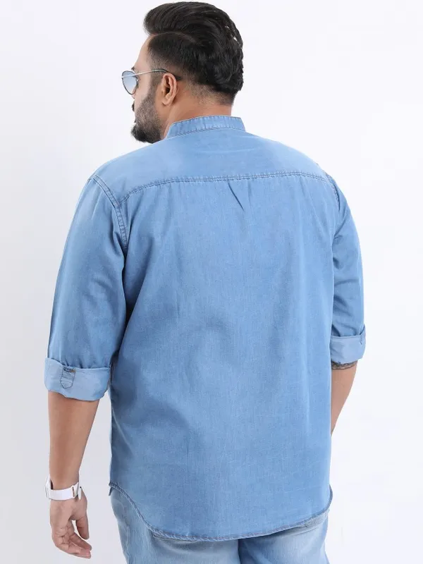  Xtra Ordinary By Highlander Men Blue Faded Slim Fit Casual Shirts