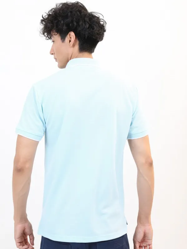 Solid Polo Collar T-shirt