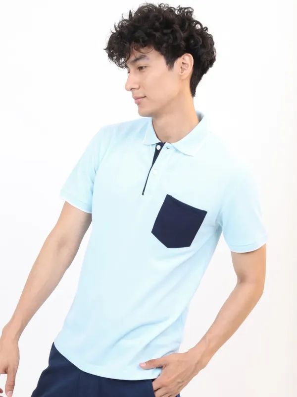 Solid Polo Collar T-shirt