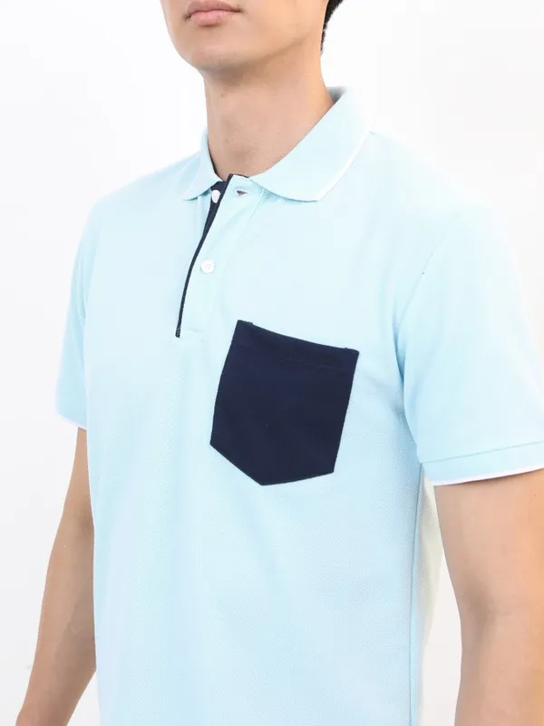 Solid Polo Collar T-shirt