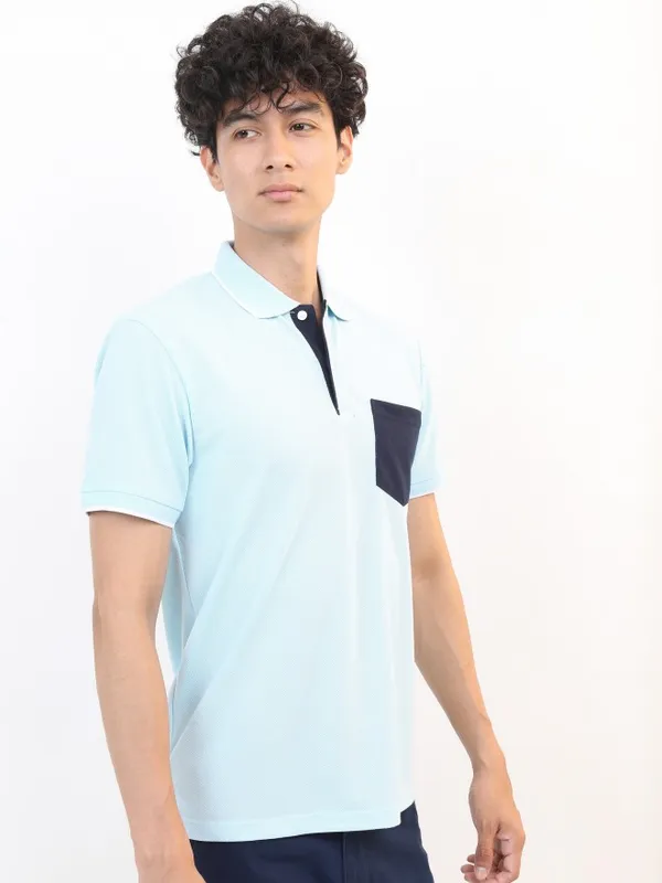 Solid Polo Collar T-shirt