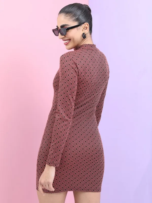  Tokyo Talkies Women Multi Self Design Bodycon Dresses