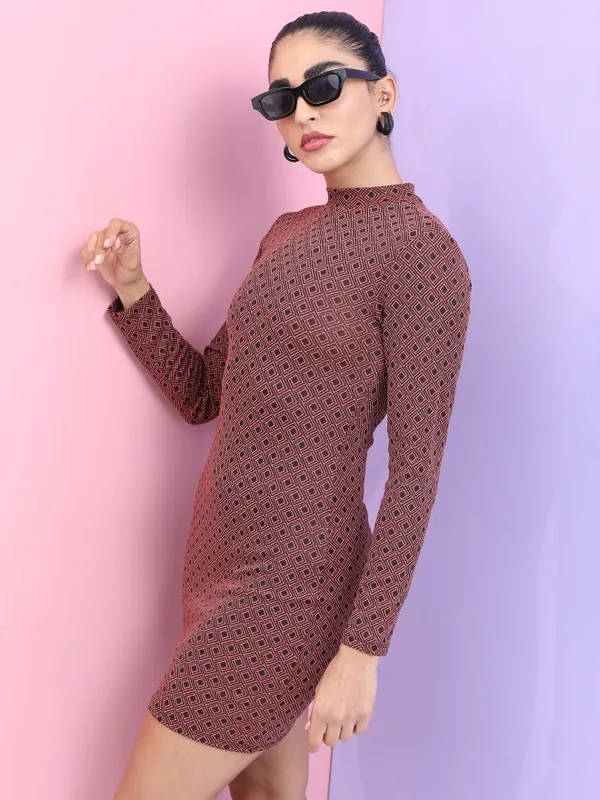  Tokyo Talkies Women Multi Self Design Bodycon Dresses