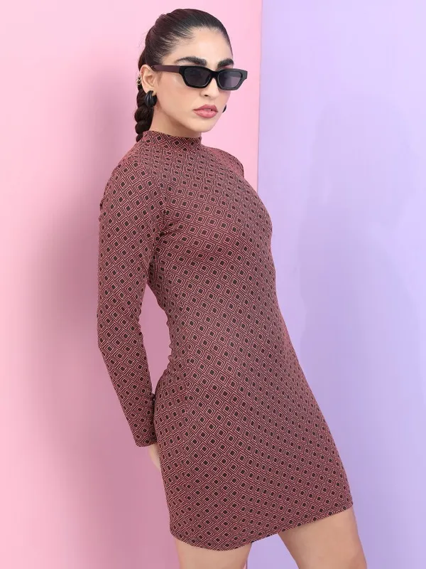  Tokyo Talkies Women Multi Self Design Bodycon Dresses