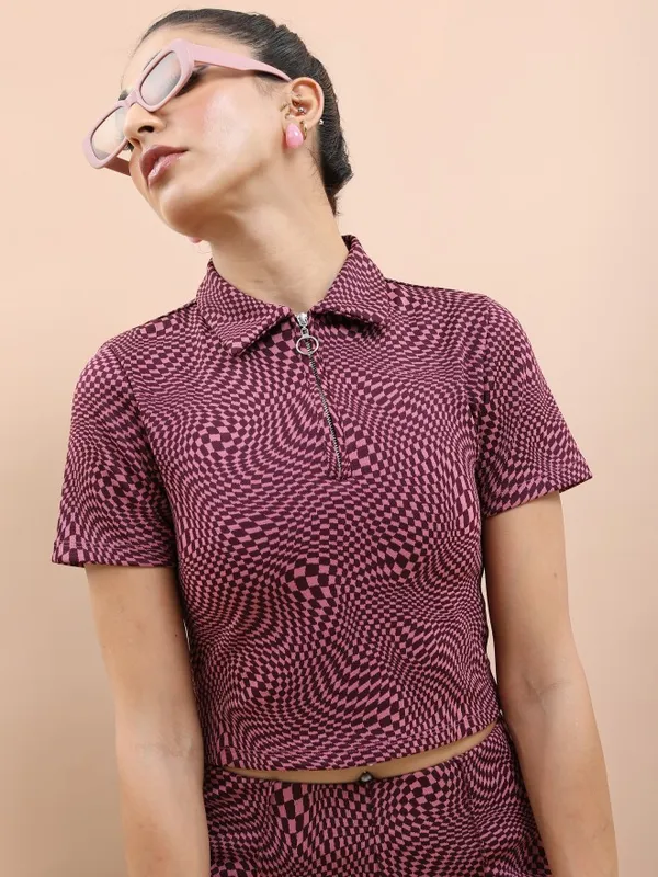  Tokyo Talkies Women Multi Self Design Regular Tops