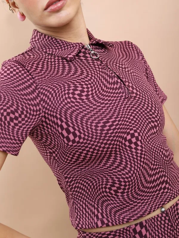  Tokyo Talkies Women Multi Self Design Regular Tops