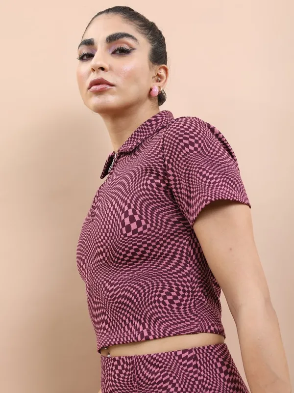  Tokyo Talkies Women Multi Self Design Regular Tops